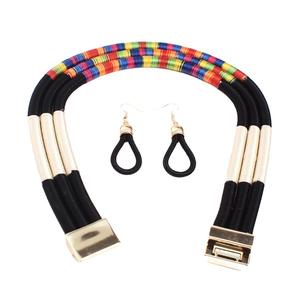 HANSIDON nuevo creativo <span class=keywords><strong>Cleopatra</strong></span> declaración <span class=keywords><strong>Collar</strong></span> babero de magnetismo hebilla pendientes de la joyería collares gargantilla <span class=keywords><strong>Collar</strong></span> cuerda conjuntos - Product Image 5