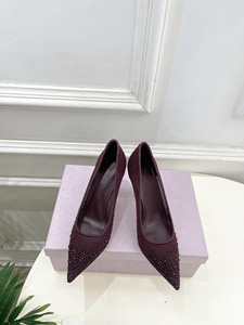 Zapatos Jimmy de Tacón Alto, Transpirables, con Malla, Modernos y Elegantes, Decoración de Diamantes en Degradado, Nuevo y Popular - Product Image 1