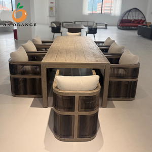 Set da Pranzo <span class=keywords><strong>per</strong></span> Esterni, Arredamento da <span class=keywords><strong>Giardino</strong></span> e Cortile, Tavolo e Sedie da Ristorante <span class=keywords><strong>per</strong></span> Esterni, Set Tavolo da Pranzo in <span class=keywords><strong>Legno</strong></span> <span class=keywords><strong>di</strong></span> Teak <span class=keywords><strong>per</strong></span> 12 Persone - Product Image 5