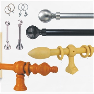 Tringles à rideaux modernes et élégantes en bois pour le salon - Product Image 5