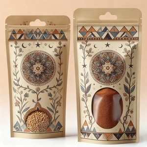 Customized Printed Laminated Aluminum Foil Flat Mylar <b>Packaging</b> 3 Side Sealed Pouch Plastic Spice Food <b>Packaging</b> <b>Bags</b> - Product Image 1