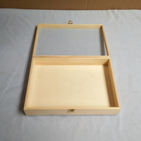Broche Bijoux Mallette De Rangement Boîtes De Présentation En Bois Avec Fenêtre En Verre Vitrine En Bois Pour Badges Pins