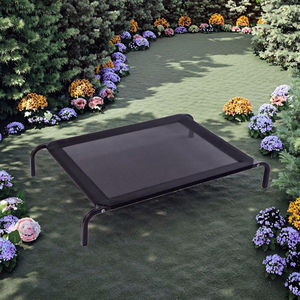 Cama de enfriamiento portátil de lujo para perros grandes Diseño de malla transpirable para interiores/exteriores con marco a prueba de masticación para invierno - Product Image 4