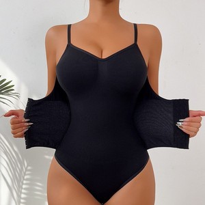 Ready Stock Double-Layer Tummy Button-Up Open-Crotch Tops European American Style Hot-Selling Enhanced Version Cross-Border - Product Image 2