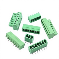 Bloc de bornes PCB enfichable KF2EDG 3,81 mm avec broches droites courbées + prise, matériau PA66, options 2-16 pôles