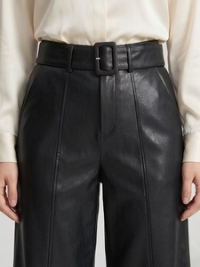 <span class=keywords><strong>Pantaloni</strong></span> a Gamba Larga <span class=keywords><strong>in</strong></span> Pelle a Vita Alta Stile Y2K Streetwear da <span class=keywords><strong>Donna</strong></span>, <span class=keywords><strong>Pantaloni</strong></span> Dritti Casual per Pendolarismo, Feste e Clubwear - Product Image 2