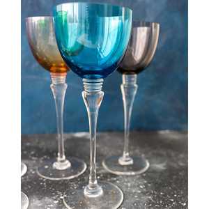 Ensemble de six flûtes à champagne Saint-Louis, cristal coloré classique, vin, construction en métal et plastique durable, pour les événements, les hôtels, usage personnel - Product Image 4