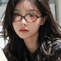 QUEJOEY Montura de gafas ópticas ovaladas de estilo coreano para mujer, gafas con bloqueo de luz azul, ultraligeras, listas para prescripción médica