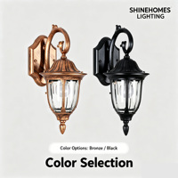 Lampe murale LED vintage d'extérieur en aluminium moulé, étanche IP54, pour jardin, balcon, style européen, luminaire décoratif pour villa