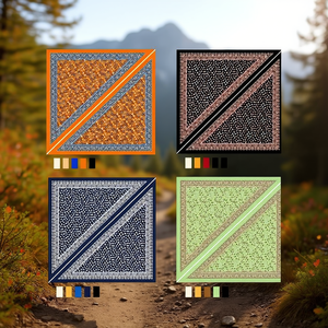 Foulard triangolare multifunzionale 60x135 cm in poliestere e cotone stampato per uomo e donna, tutte le stagioni - Product Image 3