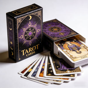 Cartas de <span class=keywords><strong>Tarot</strong></span> de Papel de Alta Calidad con Estampado en Caliente, Impresión de su Logotipo, con Guía - Product Image 1