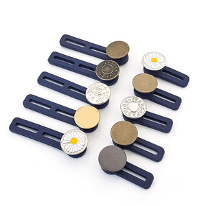Silice couture 17MM boutons démontage réglable rétractable jean taille bouton métal boucles étendues <span class=keywords><strong>pantalon</strong></span> ceinture extenseur - Product Image 2