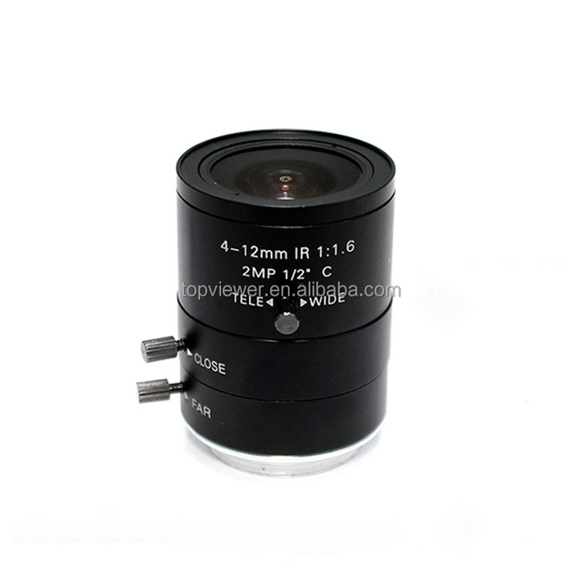 2MP 4-12mm LENS C Mount 2.0 Mega Pixel HD Industrial Lens Vari-Focal Manual Iris CCTV Lens for CCTV Camera