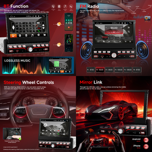 Podofo 7'' Single Din Car Stereo HD MP5 Car Multimedia Player Mirror Link BT/<strong>FM</strong>/UI Colour-Keyed Lamp Manufacturer OEM/ODM - Product Image 2