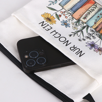 Bolsa de Lona Minimalista Personalizada WML069, Bolsa de Mano para Libros, Archivos, Regalos para Estudiantes y Festivales