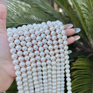 H. Wen Groothandel Hoge Kwaliteit 1a-6a Ronde Kralen 2-12Mm Natuurlijke Zoetwater Parel Poeder Paars - Product Image 1