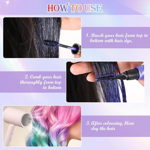 มาสคาร่าปากกาสีสำหรับย้อมผมแฟชั่นทำจากเส้น<span class=keywords><strong>ผม</strong></span>ใช้ได้สองแบบชั่วคราวทนต่อการถ่ายโอนได้ตลอดทั้งวัน - Product Image 4