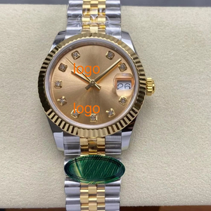 Montre chronographe automatique mécanique Laos Diary Series 31 mm, cadran en nacre doré, lunette à dents de chien, pour <span class=keywords><strong>femme</strong></span>, compatible ETA - Product Image 1