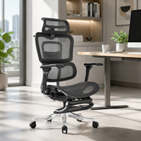 Nouveau modèle 2026 : Chaise de bureau ergonomique à dossier haut en maille avec accoudoirs 3D réglables, chaise pivotante moderne pour bureau à domicile