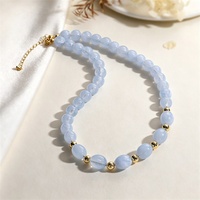 Colliers de bijoux fantaisie, colliers de perles de cristal fines pour femmes