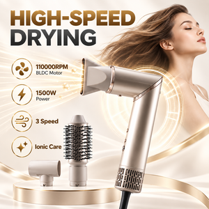 Secador de Pelo Plegable 8 en 1 con Motor BLDC, 4 Velocidades, Mango Plegable y Cepillos Térmicos para el Cabello, <span class=keywords><strong>Precio</strong></span> de Fábrica - Product Image 2