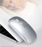 Souris sans fil optique OEM/ODM mini USB, ultra-fine, pratique, silencieuse, rechargeable, double mode, DPI réglable