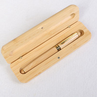 Boîte à stylos en bambou personnalisée avec logo, étui à stylos en bois, emballage cadeau, présentoir à stylos en bois pour cadeau promotionnel d'entreprise