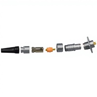 Connecteur de panneau à souder auto-bloquant push-pull RealRun série K, fiche femelle à 4 trous, bride carrée, IP68, aviation multi-contacts 3K 4K 5K