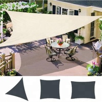 Voiles d'ombrage triangulaires extérieures produites en usine Anti-Ultraviolet Balcon Auvent Tissé HDPE Tissu Maille Patio Jardin Ombrage