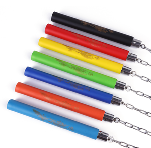 Nunchakus en mousse style <span class=keywords><strong>Bruce</strong></span> <span class=keywords><strong>Lee</strong></span> avec chaîne métallique durable – Équipement d'entraînement de <span class=keywords><strong>Kung</strong></span> <span class=keywords><strong>Fu</strong></span> et arts martiaux pour débutants (vente en gros) - Product Image 2