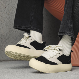 Zapatillas de lona, zapatillas blancas para hombre que aumentan la altura, para parejas, versátiles para todas las ocasiones, zapatillas de lona casuales y modernas para hombre - Product Image 4