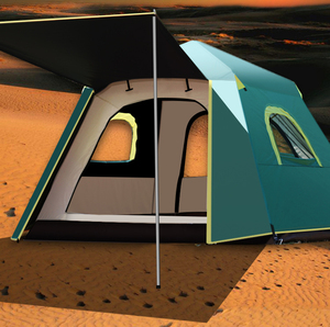 Tự động di động trại lớn không thấm nước ngoài trời gia đình đi lang thang chuyến đi vọng lâu cabin mái vòm Lều lưới chống muỗi 100% công trường xây dựng - Product Image 5