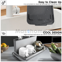 Panier d'évier de séchage professionnel, pour cuisine, fourchette, cuillère, gain d'espace, rangement d'évier, égouttoir