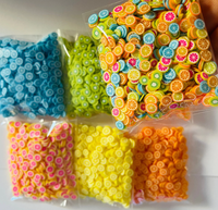 DIY1000g 3D Kleurmix Kleurrijke Bloemen Hart Nummer Polymeerklei Fruitplakjes Sprinkles voor Nageldecoratie en Slime Vulling