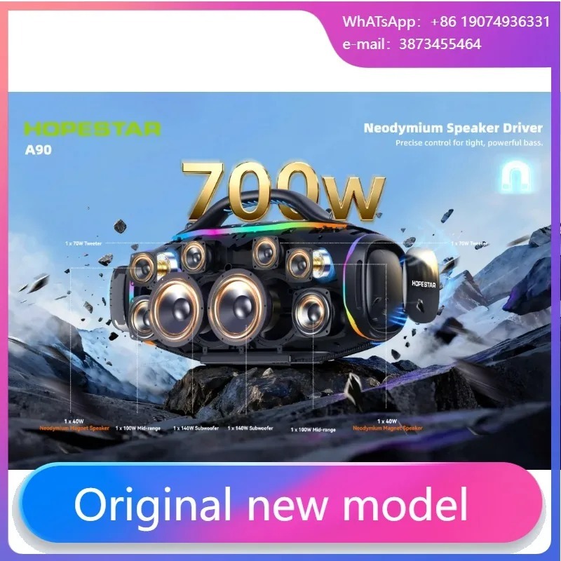 <strong>2026</strong> A90 700W <strong>Wireless</strong> <strong>Speaker</strong> Deep Bass 36000mAh Removable Battery AI Sound 8 <strong>Speakers</strong> Outdoor Portable