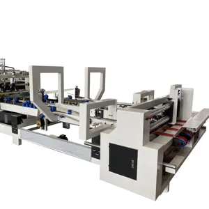 Automatische Doos Map Gluer & Stitcher Machine Prijs Van Kartonnen Doos Verpakkingsmachine
