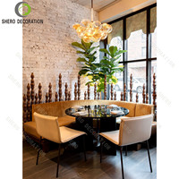 Ensemble de mobilier de restaurant commercial OEM ODM au design moderne : banquette de loisirs, table et chaises pour cafétéria, traiteur et banquet