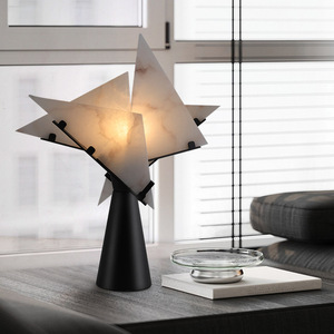 Lampe de bureau moderne en marbre naturel, style minimaliste, lumière chaude 3000K, modèle Eighty-<span class=keywords><strong>Six</strong></span>, pour hôtel, salon et bureau - Product Image 2