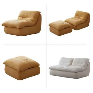 Modern Compressed <b>Sofa</b> Boneless Couch <b>for</b> Living Room, Compact Space Saving Furniture, Soft Fabric Lounge Seating <b>for</b> Home - Product Image 2