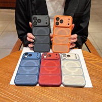 Coque de téléphone magnétique Big Windows pour iPhone 17 12 13 14 15 16 17 Pro Max Plus, protection antichoc à dissipation thermique, couvercle rafraîchissant