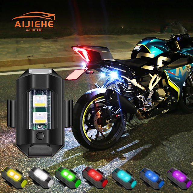 Hot Sale 2022 LED Aircraft Light Strobe Warning Mini RGB Indicator USB Charging Drone Motorcycle Engineering Vehicle Lorry Crane