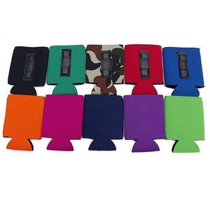 Soportes rechonchos impermeables de neopreno con aislamiento plegable magnético de 12Oz con patrón de letras de impresión de logotipo personalizado para botellas de latas - Product Image 2