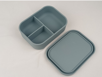 3 Compartiments Silicone Bento Fuite École Enfants boîte à lunch enfants Silicone Bento Lunchbox Boîte à lunch Avec Couvercle