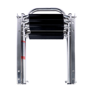 Stainless Steel Boat Accessory <b>Folding</b> <b>Ladder</b> With Hidden Retractable <b>Steps</b> For Marine Use - Product Image 1