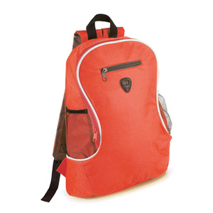 Promotional Backpack in 600D Polyester School Sports Bag with Headphone Outlet