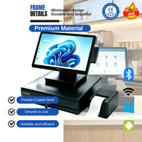 Système de point de vente tout-en-un 15,6 pouces, caisse enregistreuse, écran tactile, terminal de paiement, borne de paiement pour restaurant, caisse enregistreuse