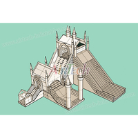 Château gonflable de grande taille de qualité commerciale, parc d'attractions géant, grand château gonflable avec toboggan pour la location d'événements et de fêtes