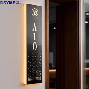 2025 NEW DSYMBOL Led <strong>House</strong> Number <strong>Plaque</strong> Hotel Doorplate Electronic Door Plate Custom Room Number Signs LED Illuminated - Product Image 5