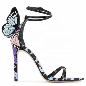 Big Size 46 Sexy Women Ankle Straps Sandals Summer Colorful Back Dress Shoes Unique High Heels <b>Pumps</b> - Product Image 6