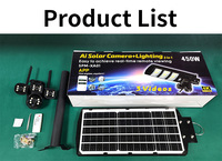 Caméra de sécurité solaire extérieure tout-en-un 8MP 4 objectifs PTZ 4G WiFi avec détection de mouvement, vision nocturne, audio bidirectionnel et cloud